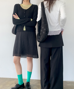 レイラウンドカーディガン(5color) BLACK