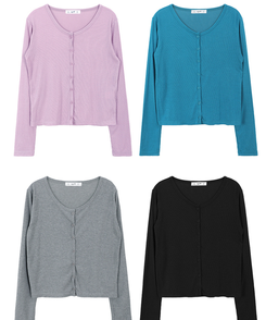 レイラウンドカーディガン(5color)