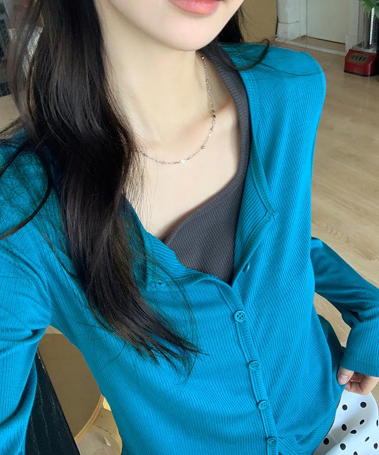 レイラウンドカーディガン(5color) BLUE