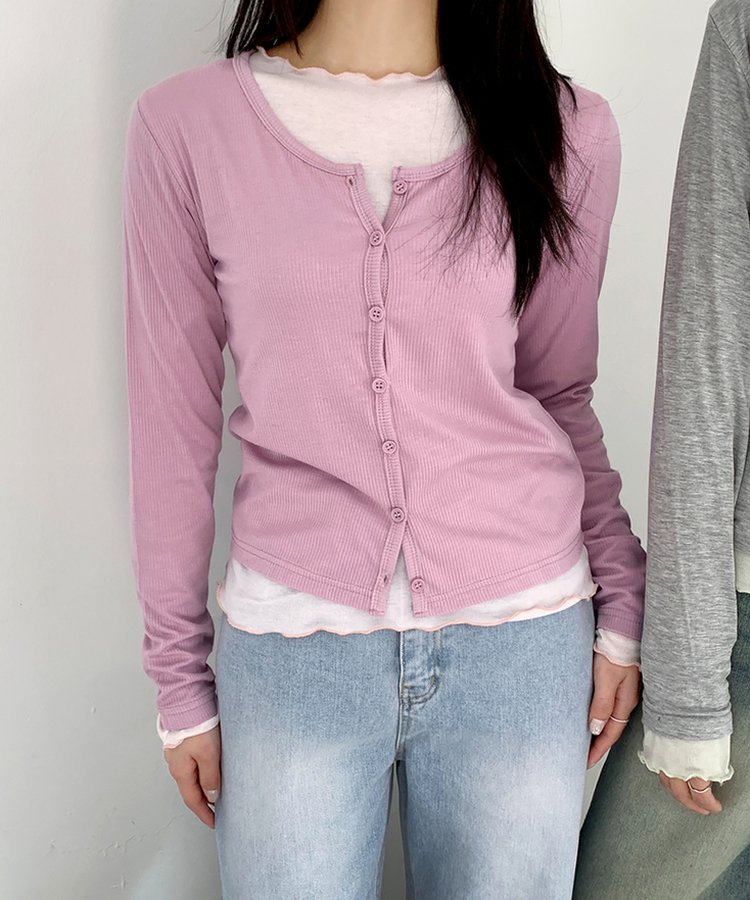 レイラウンドカーディガン(5color) LAVENDER PINK