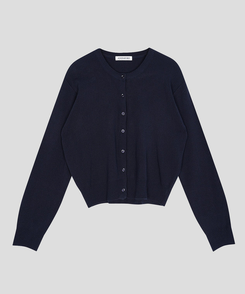 ソフトラウンドネックカーディガン