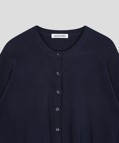 ソフトラウンドネックカーディガン