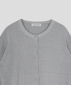 ソフトラウンドネックカーディガン