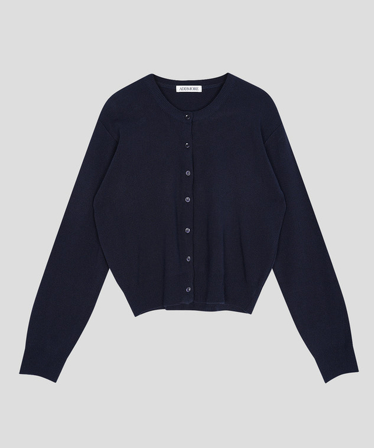 ソフトラウンドネックカーディガン