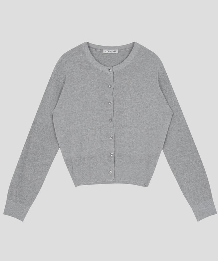ソフトラウンドネックカーディガン