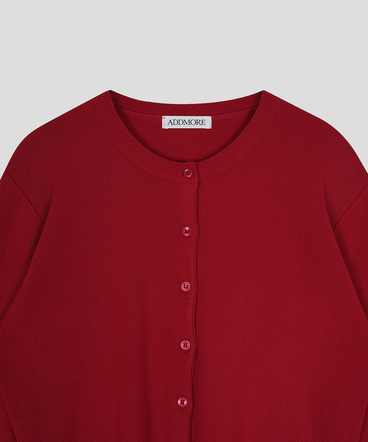 ソフトラウンドネックカーディガン