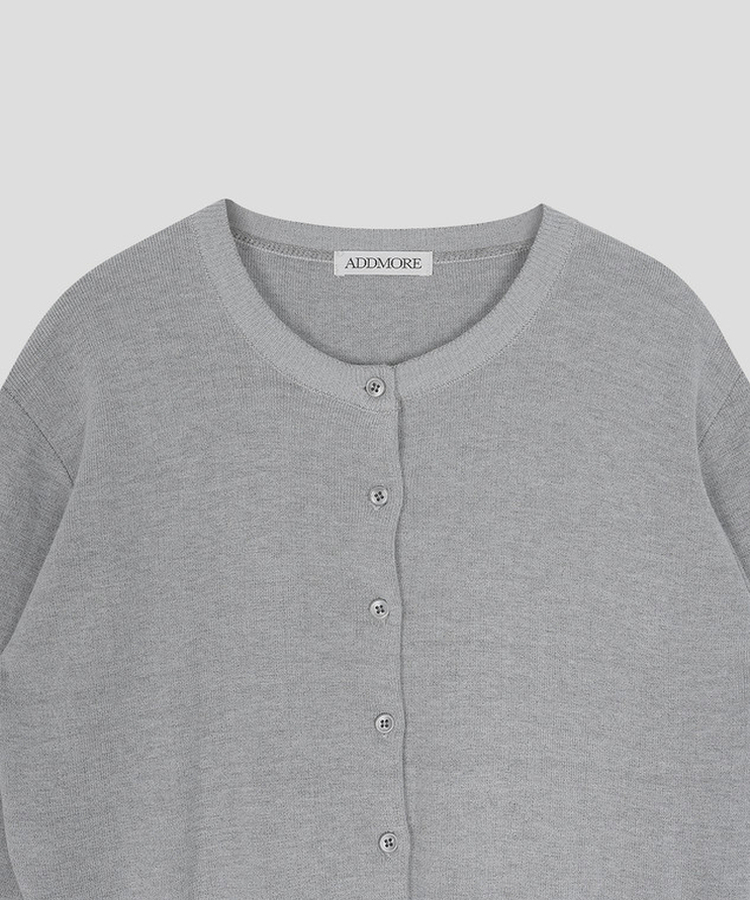 ソフトラウンドネックカーディガン