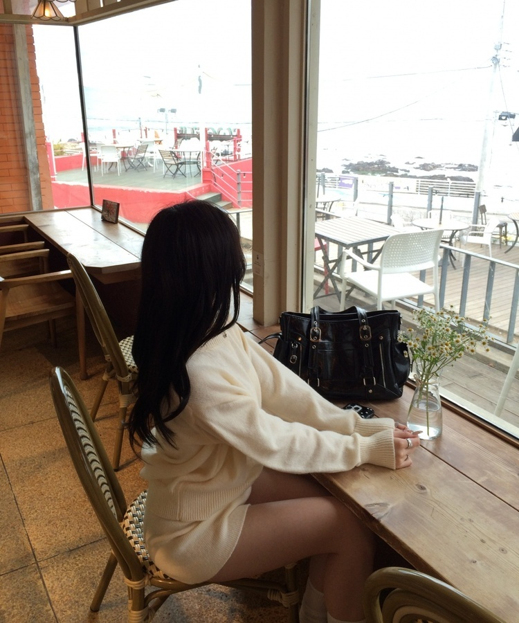 【✔기획】라운트 니트 가디건 숏팬츠 세트 아이보리