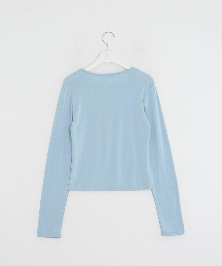 【✔기획】라운드 슬림 베이직 긴팔 티셔츠