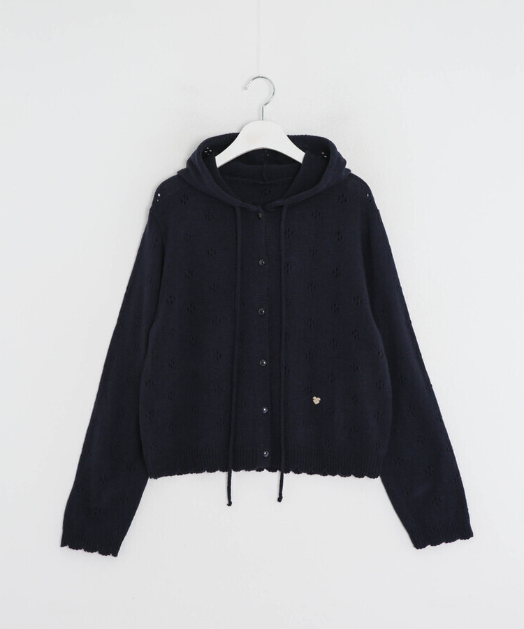 【✔기획】스카시 펀칭 후드 가디건