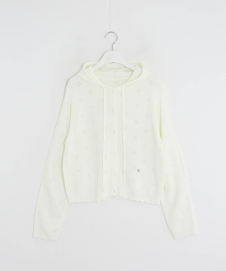 【✔기획】스카시 펀칭 후드 가디건