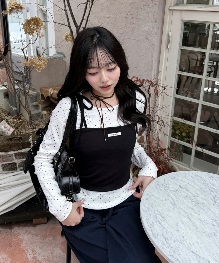 【✔기획】밤비 도트 세트 화이트