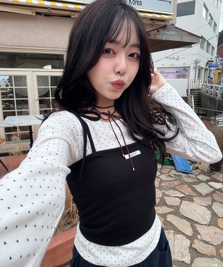 【✔기획】밤비 도트 세트 화이트