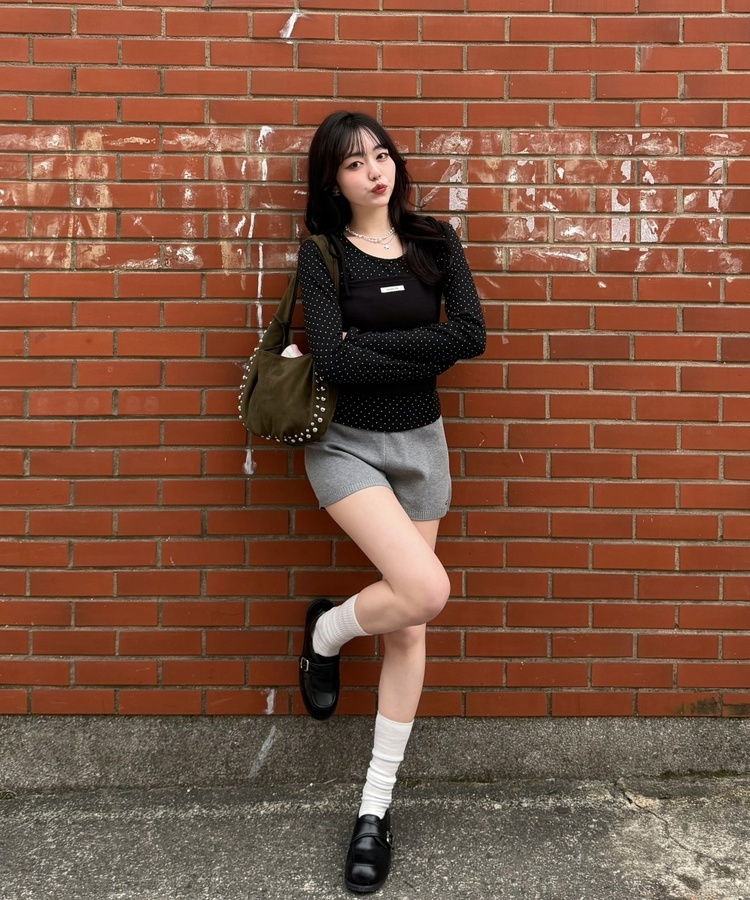 【✔기획】밤비 도트 세트 블랙