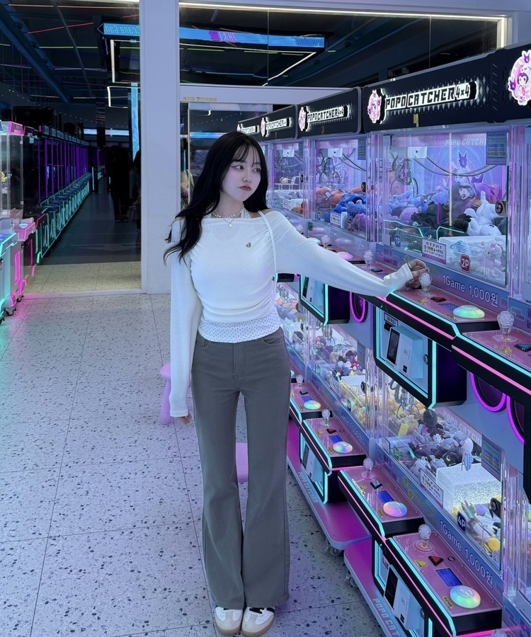 【✔기획】도트 레이어드 오프숄더 탑 크림