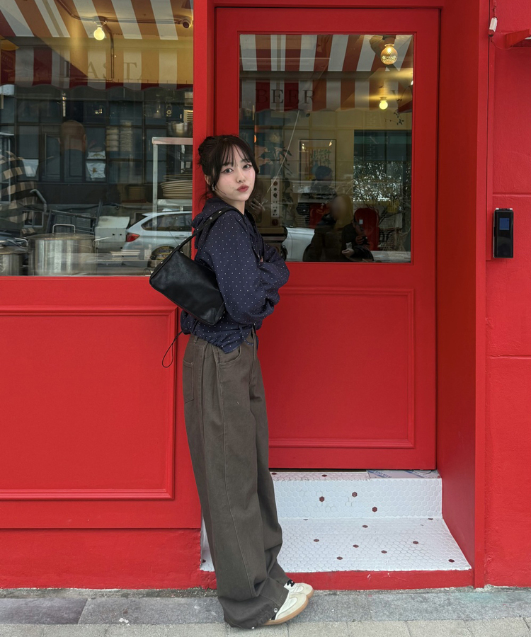 【✔기획】도트 후드 윈드브레이커 네이비