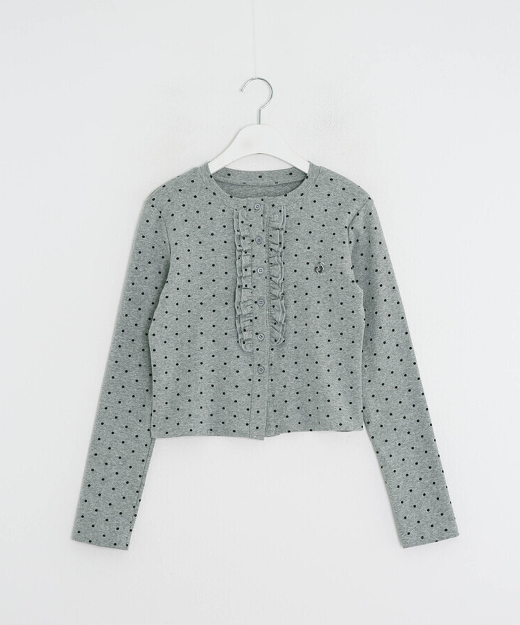 【✔기획】도트 프릴 가디건