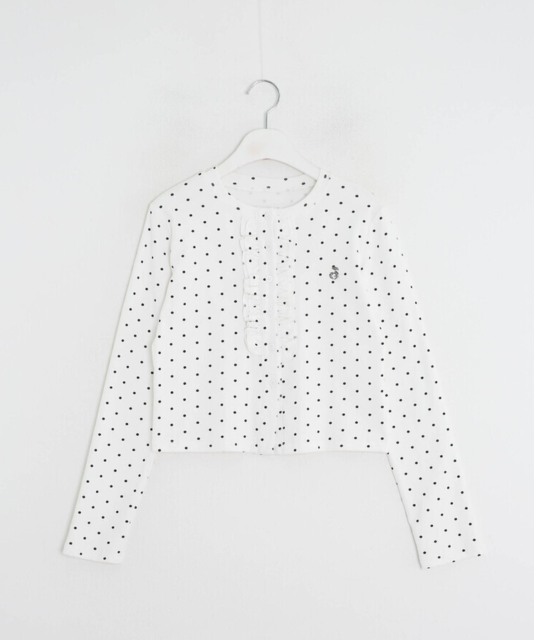 【✔기획】도트 프릴 가디건