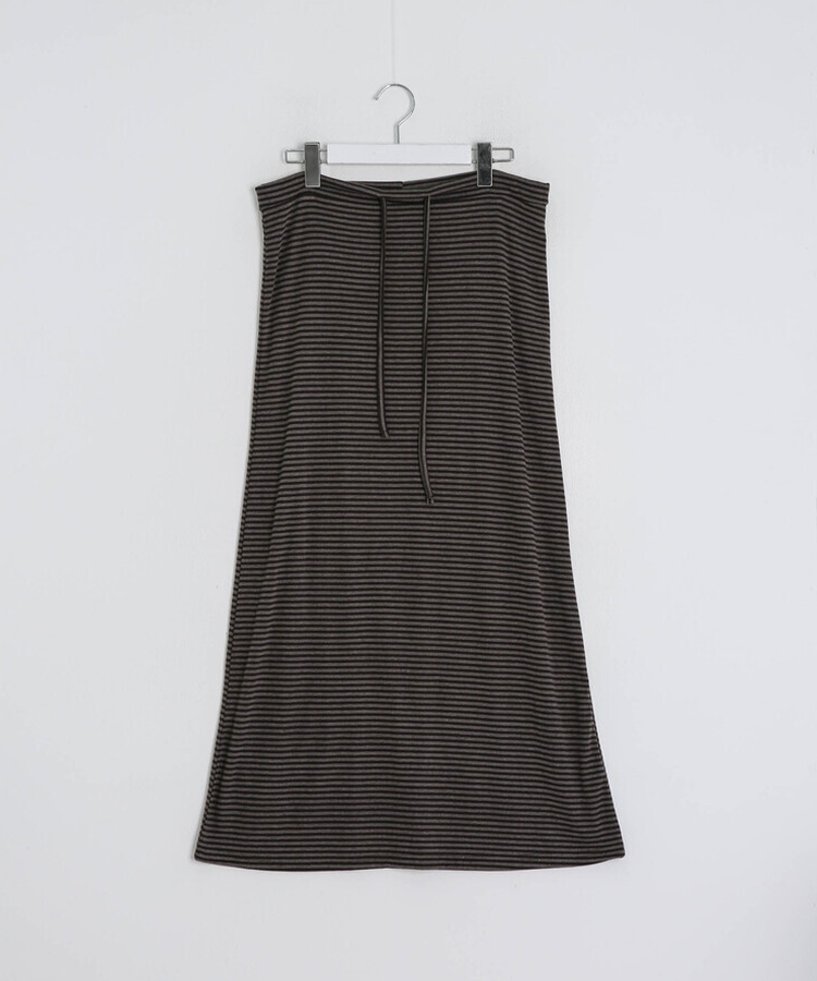 ストライプバンディングマキシスカート