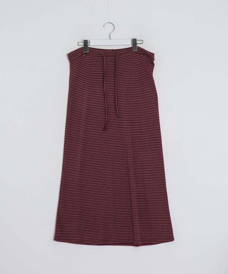 ストライプバンディングマキシスカート