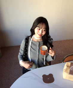 ドットラウンドボタンカーディガン GRAY