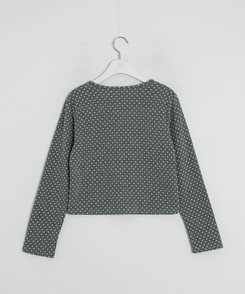 ドットラウンドボタンカーディガン