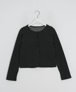 ドットラウンドボタンカーディガン