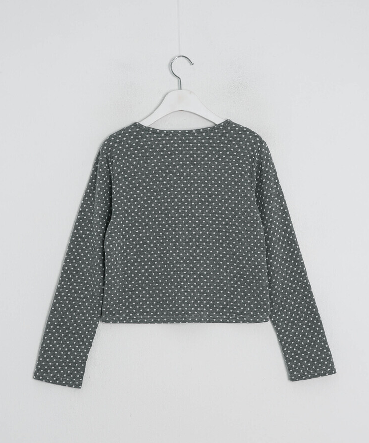 ドットラウンドボタンカーディガン