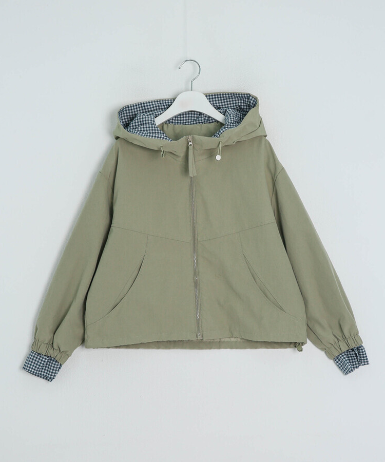 체크 포인트 후드 점퍼