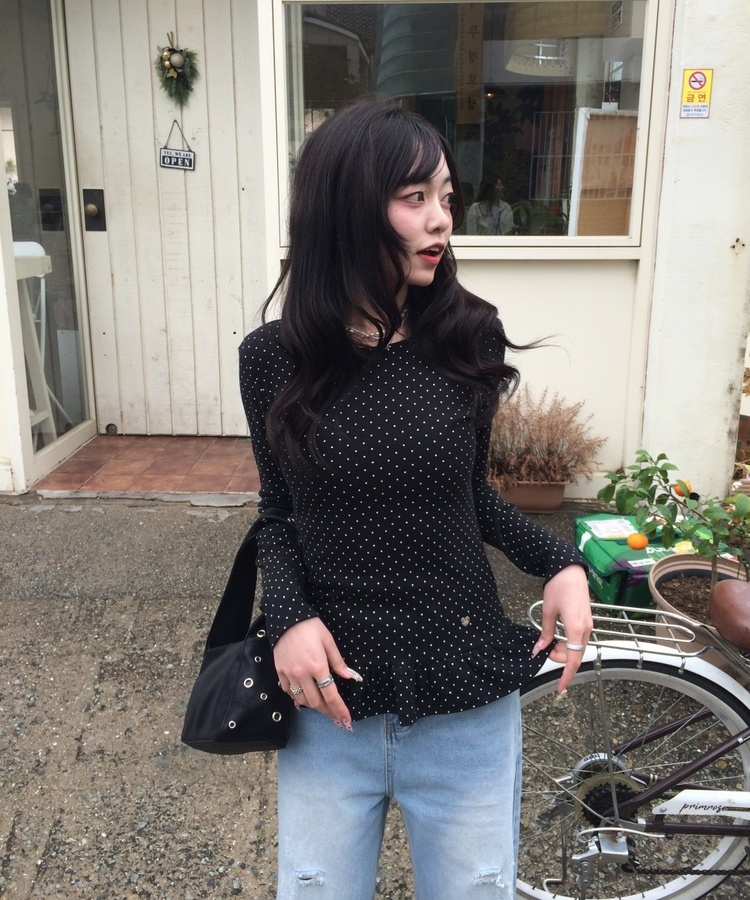 데미지 데님 스트레이트 팬츠 연청