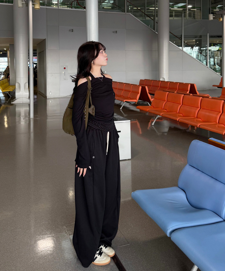 【✔기획】CRB 밴딩 트레이닝 팬츠 블랙