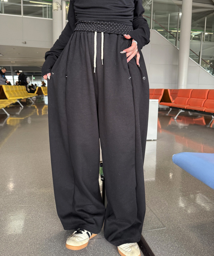 【✔기획】CRB 밴딩 트레이닝 팬츠 블랙