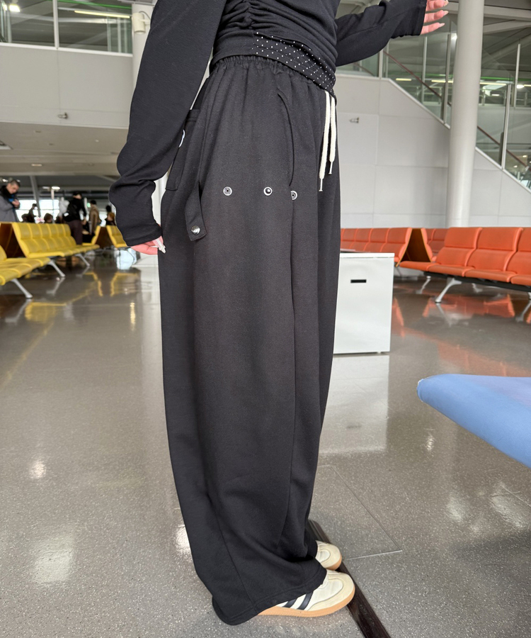 【✔기획】CRB 밴딩 트레이닝 팬츠 블랙