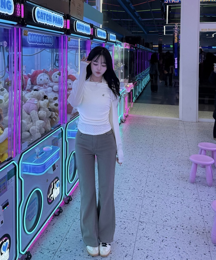 【길이별】캐주얼 부츠컷 팬츠 카키