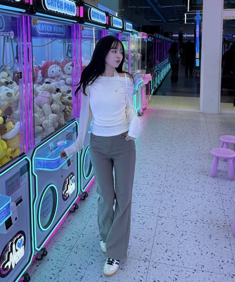 【길이별】캐주얼 부츠컷 팬츠 카키