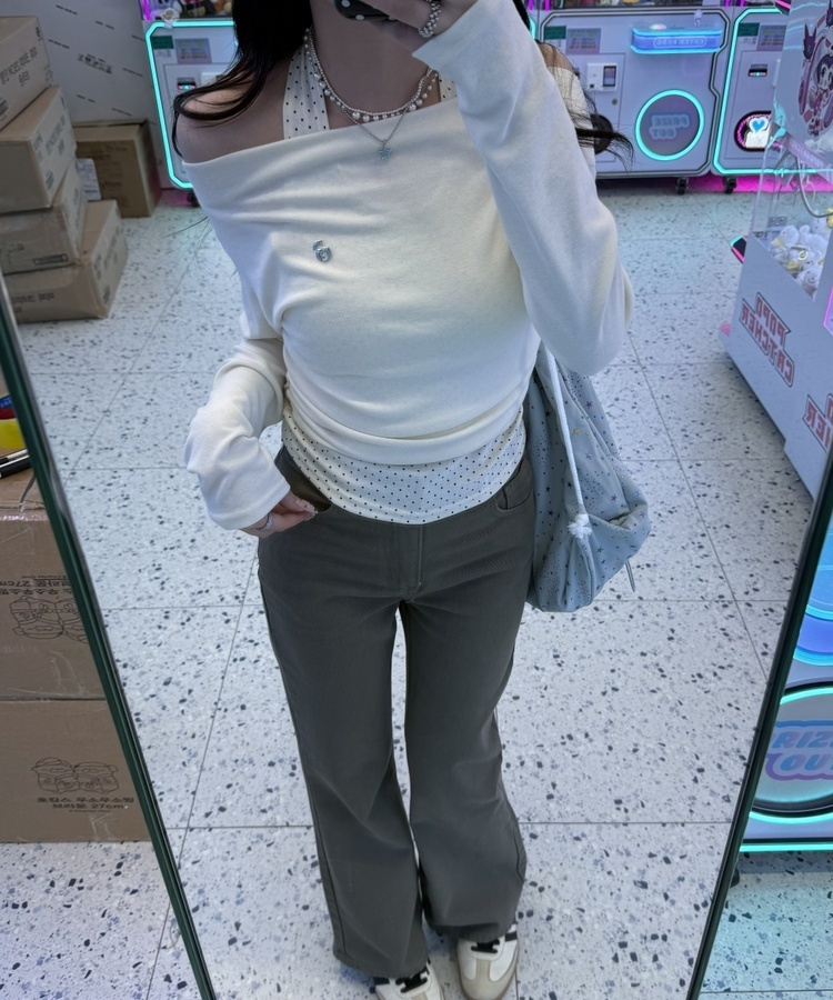 【길이별】캐주얼 부츠컷 팬츠 카키