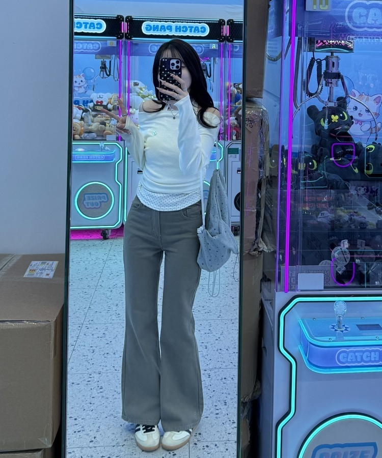 【길이별】캐주얼 부츠컷 팬츠 카키