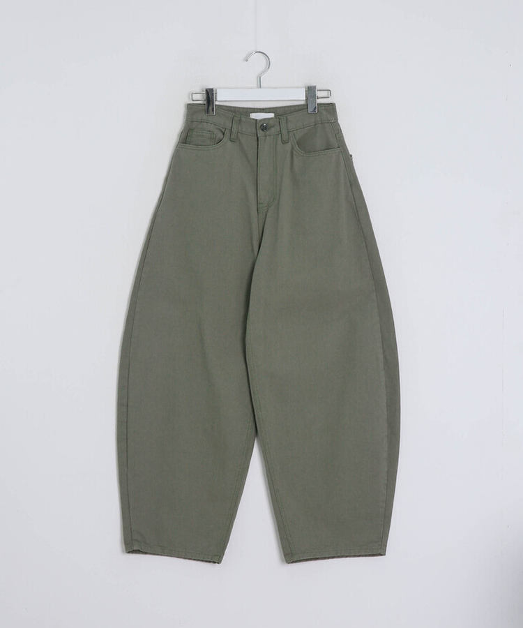 포켓 체크 포인트 와이드 팬츠