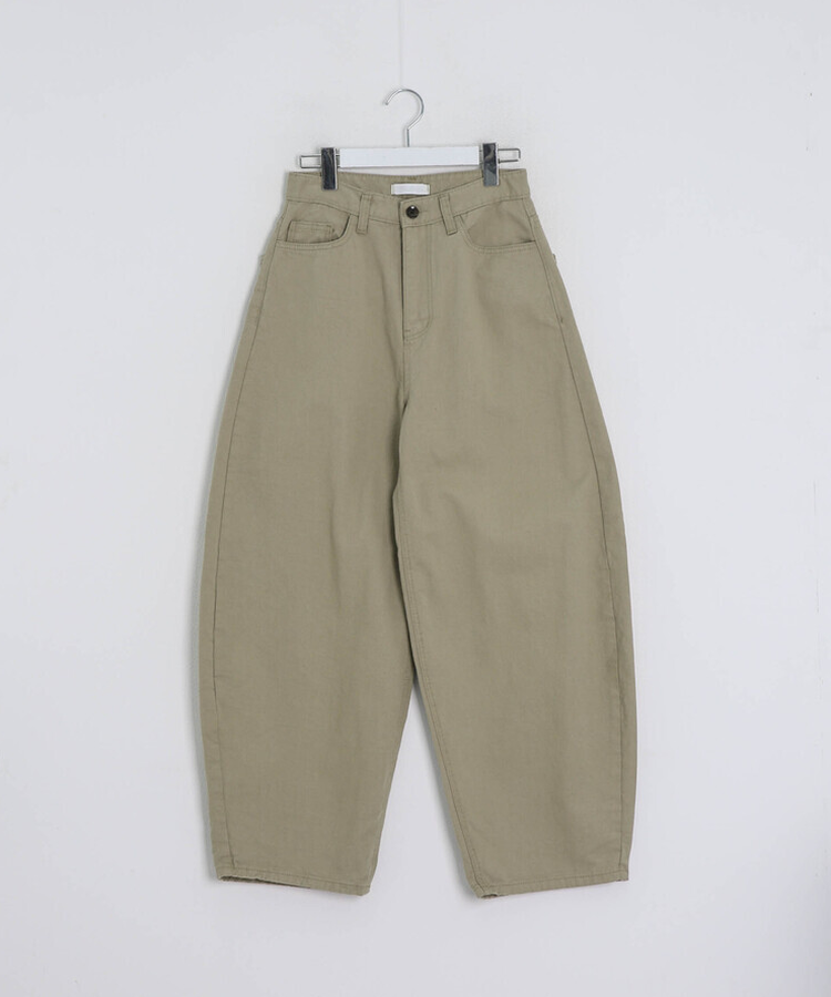 포켓 체크 포인트 와이드 팬츠