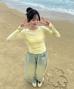 【可愛すぎるカラー♥】丈別ヴィンテージウォッシングワイドデニムパンツ VINTAGE LIGHT BLUE