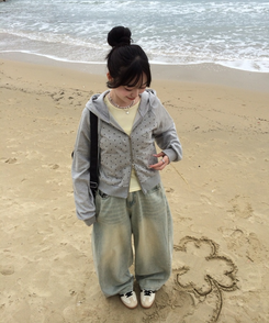 【可愛すぎるカラー♥】丈別ヴィンテージウォッシングワイドデニムパンツ VINTAGE LIGHT BLUE