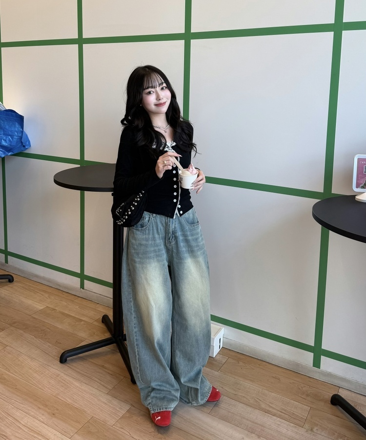 【컬러에 반한♥】빈티지 워싱 기장별 데님 와이드 팬츠 중청