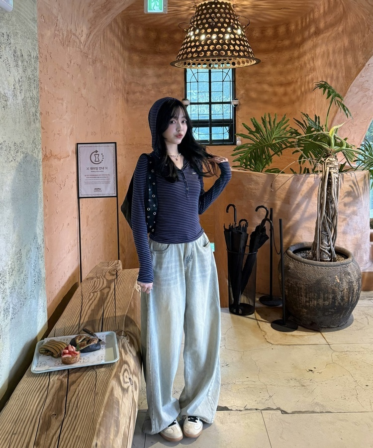 【컬러에 반한♥】빈티지 워싱 기장별 데님 와이드 팬츠 빈티지연청