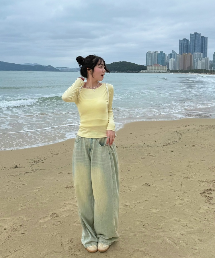 【컬러에 반한♥】빈티지 워싱 기장별 데님 와이드 팬츠 빈티지연청