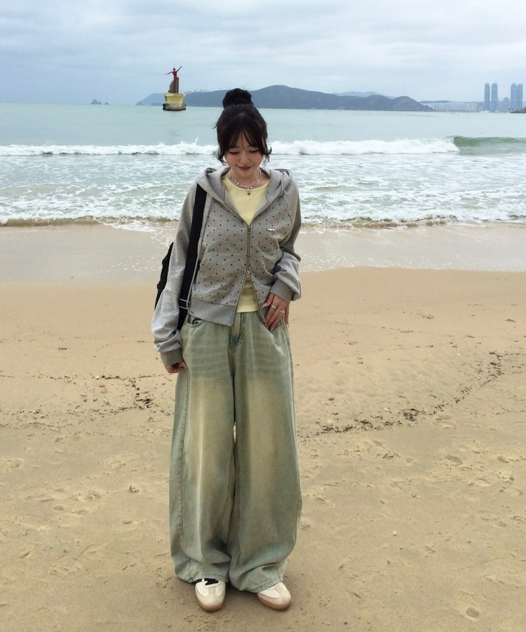 【컬러에 반한♥】빈티지 워싱 기장별 데님 와이드 팬츠 빈티지연청