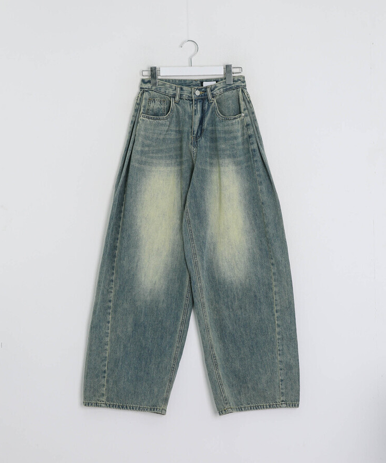 【컬러에 반한♥】빈티지 워싱 기장별 데님 와이드 팬츠