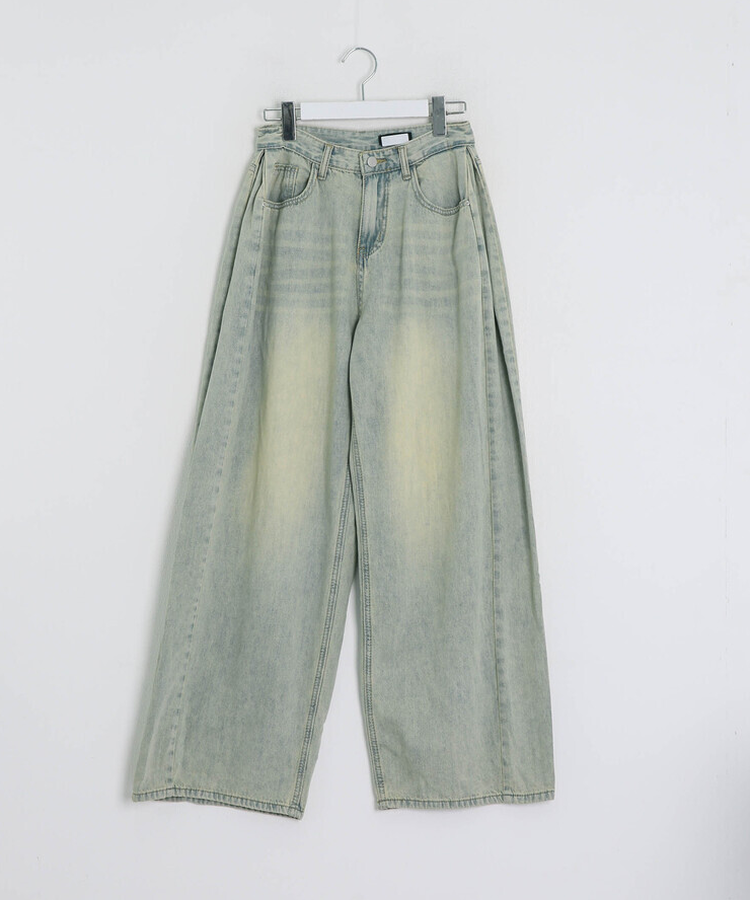 【컬러에 반한♥】빈티지 워싱 기장별 데님 와이드 팬츠