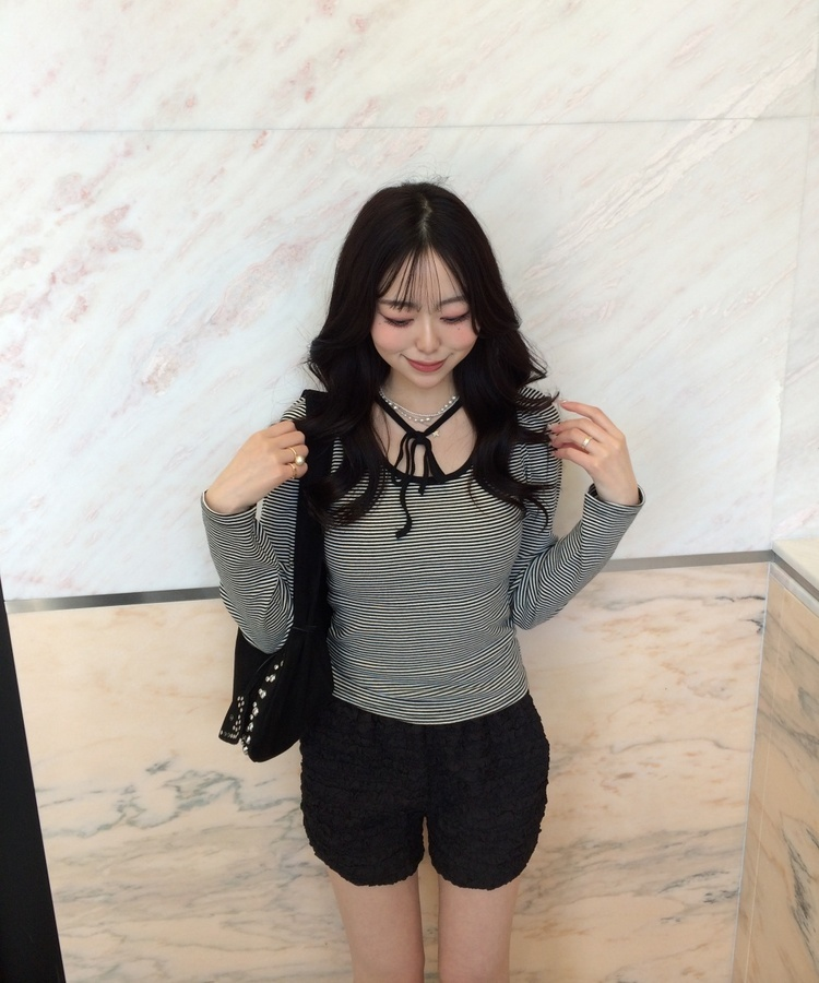 벌룬 프릴 숏팬츠 블랙