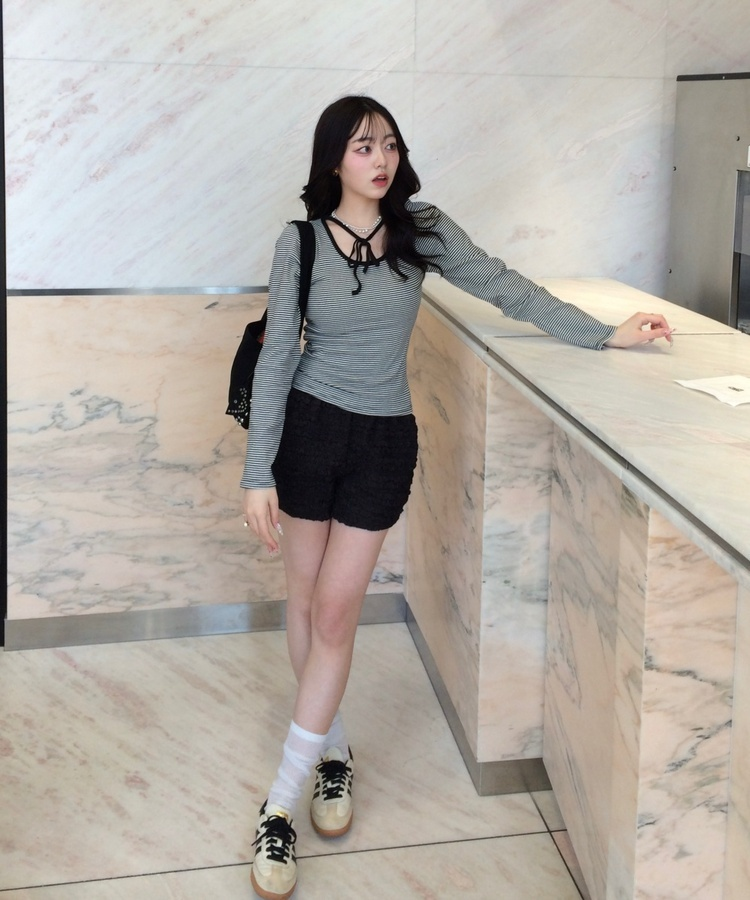 フリルショートパンツ BLACK