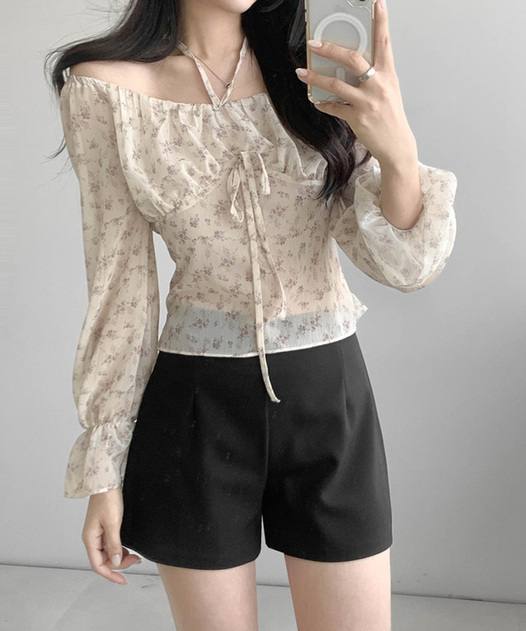 フラワーブラウス CREAM